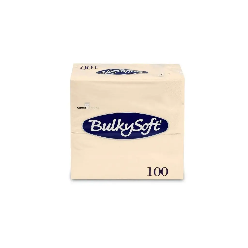 Serviet, BulkySoft Rainbow, 40x40cm, creme, 3-lag, 1/8-falset, (1000 stk.)