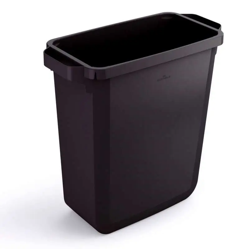 Affaldsbeholder, 60 ltr, ikke fødevaregodkendt, plast, sort, DURABLE DURABIN, (1 stk.)