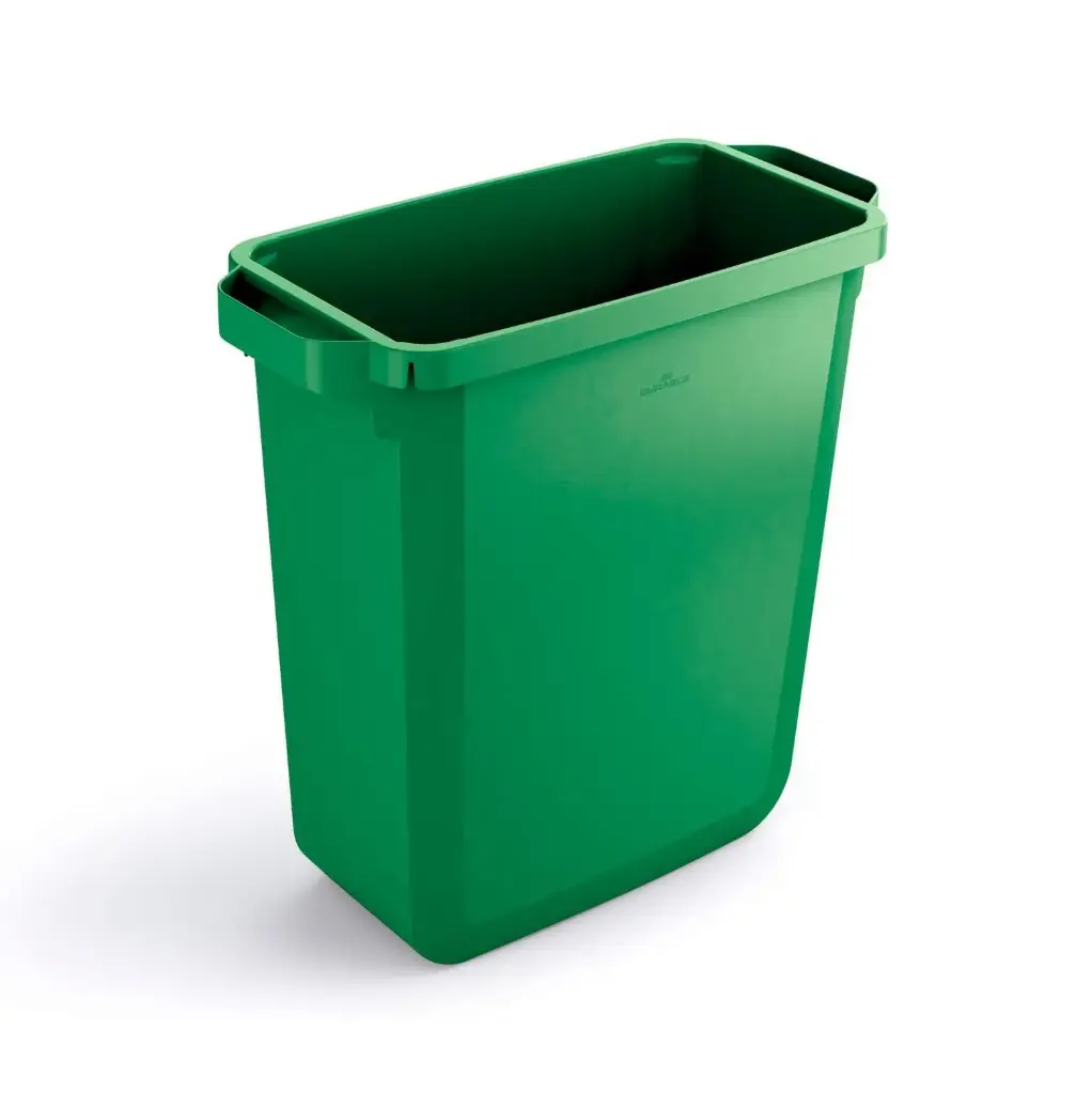 [51765] Affaldsbeholder, 60 ltr, fødevaregodkendt, plast, grøn, DURABLE DURABIN, (1 stk.)