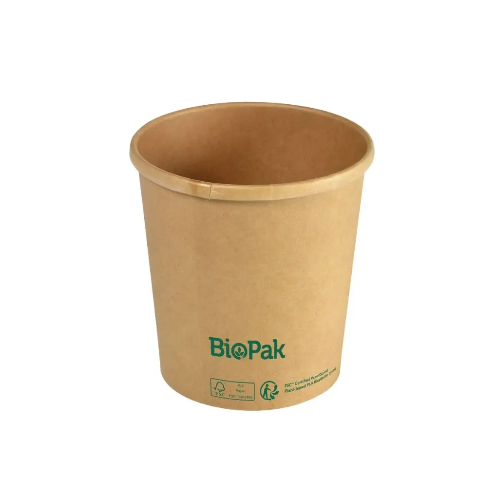 Skål, Ronda Short, 480 ml, brun, 1-rums, 9,7x9,7x10cm, Duni, (400 stk.)