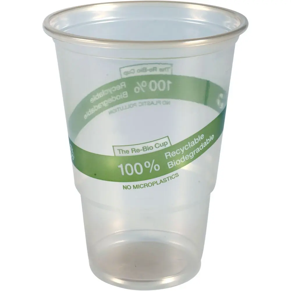 Drikkeglas, Re-Bio, 12,5cm, Ø9,5cm, 400ml, klar, PP, (800 stk.)