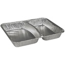 2-rums alubakke, 22,7x17,8x3cm, aluminium, 350/480 ml, (1000 stk.)