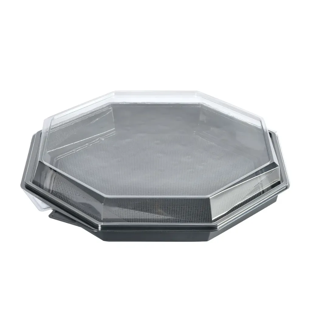 [51931] Bakke, Octaview, 1869 ml, 1-rum, grå, 30x30x6cm, Duni, (96 stk.)
