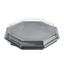 Bakke, Octaview, 1869 ml, 1-rum, grå, 30x30x6cm, Duni, (96 stk.)