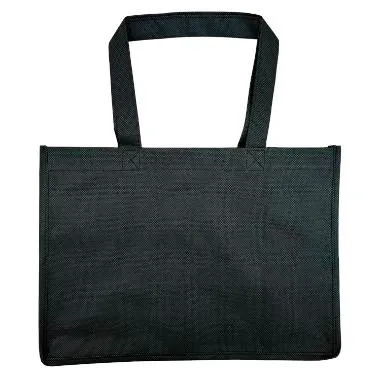[51998] Shoppingbag, 35x17x24,5cm, sort, nonwoven/PP, 70gr, (200 stk.)