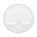 Plastlåg, ø9,5cm, klar, PET, med drikketud, (1000 stk.)