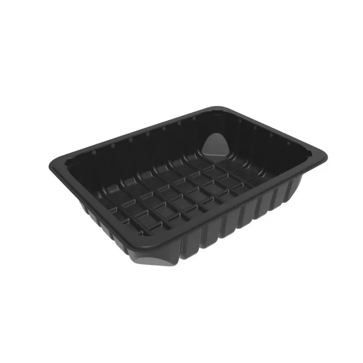 Plastbakke 2190-43S, 19x14,4x4,3cm, sort, MO-PP, (496 stk.)