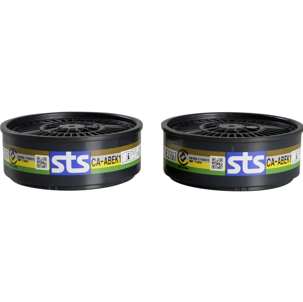 Filter til åndedrætsværn, STS, 2 stk / par, ABEK1, gasfilter, (1 stk.)