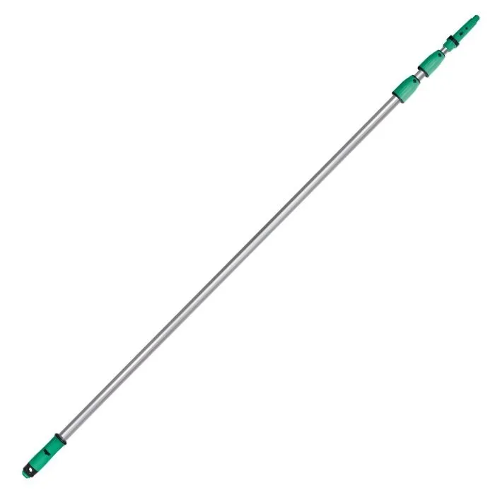 Teleskopskaft med gevind og klik, Unger OptiLoc, Ø5cm, grøn, aluminium/plast, 310-600 cm, (1 stk.)