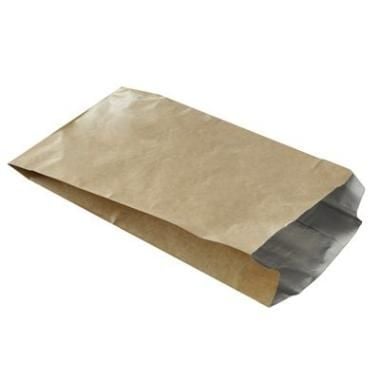 Mellem grillpose, 31 x 16 x 6,5cm, brun, aluminium/papir, med sidefals (250 stk.)