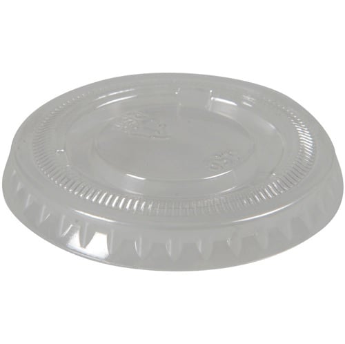 [10359] Låg til dressingbæger, Ø4,5cm, klar, PET, rund, tilhørende 10358, (5000 stk.)
