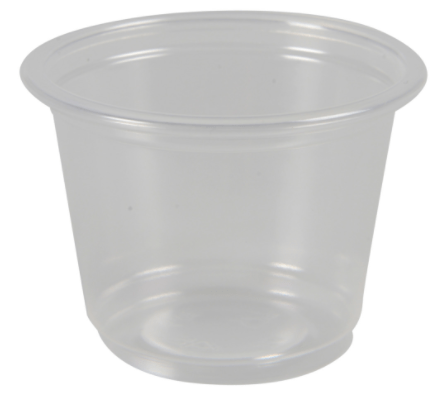 Dressingbæger, Ø4,5cm, 30 ml, klar, PP, tilhørende 10359, (5000 stk.)