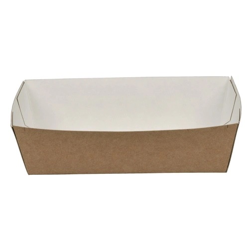 [10029] Pommes frites bakke - nr. 0, 12x6x3,7 cm, pap/PE, (630 stk.)
