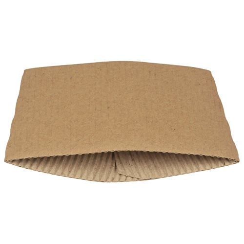 [10339] Kop sleeve til 12 og 16 oz papkrus, 12,5x5,8cm, brun, pap, (1000 stk.)