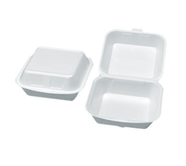 Burgerboks, XL, 19x18,6x10,8cm, hvid, XPS, (100 stk.)