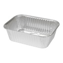 Alubakke, 14,8x10,8x4,6cm, 500 ml, aluminium, rektangulær, tilhørende 11158, (660 stk.)