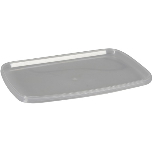 [10479] Låg til condi bøtte, 19,2x12,6x0,9cm, klar, PP, til stabelbøtte, tilhørende 10478, (10 stk.)