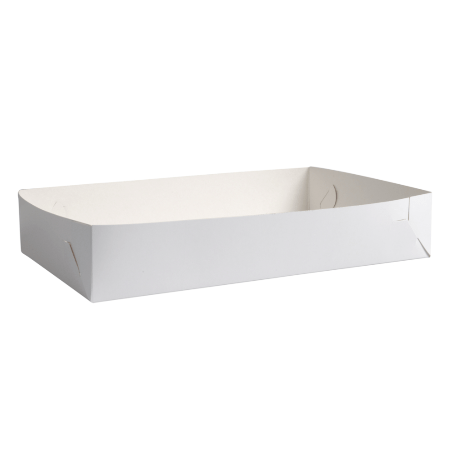 [10476] Kageæske, Nr 2, 14x23x5cm, hvid, (500 stk.)