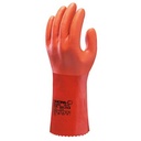 Kemikaliehandsker, Showa, 620, Rød, PVC, str M, (10 par)