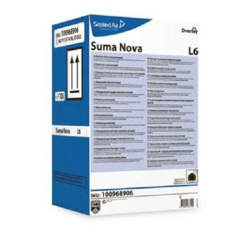 [13399] Maskinopvask, Diversey, 10 l, flydende, Suma Nova Pur-Eco L6, SafePack, uden klor, til hårdt vand, (1 stk.)