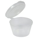 Dressingbæger, 30 ml, 2,5cm, Ø5cm, klar, PP, med hængslet låg, (1000 stk.)