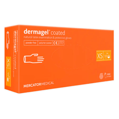 [13426] Latexhandske, operationshandske, XS, hvid, dermagel belagt, (100 stk.)