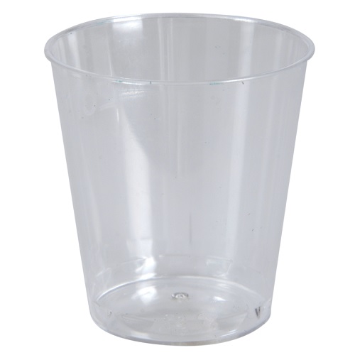 [10460] Plastik shotglas, 2 cl, 4cm, Ø3,3cm, klar, PS, (1000 stk.)