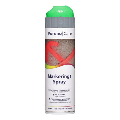 Markeringsspray, Grøn, 500ml, Pureno, (1 stk.)