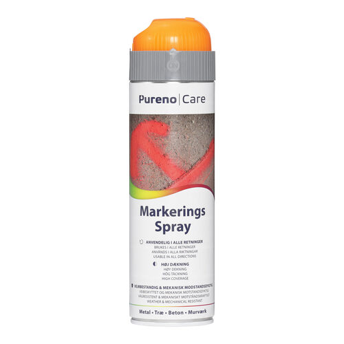 Markeringsspray, Orange, 500ml, Pureno, (1 stk.)