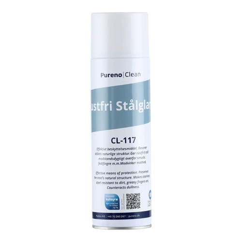 [13601] Rustfri stålglans NSF, 500ml, CL–117, Pureno, (1 stk.)