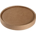 Låg til suppebøtte, Ø9,6 cm, brun, kraft/PE, til 8oz bæger 10471, (25 stk.)