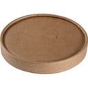 Låg til suppebøtte, Ø9,6 cm, brun, kraft/PE, til 8oz bæger 10471, (25 stk.)