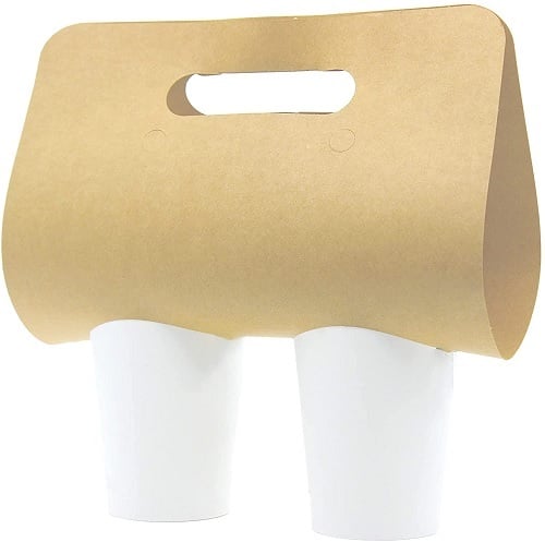 [10051] Ølhank t/ 2 krus, med håndtag, pap, brun, (600 stk.)