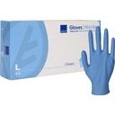 Undersøgelseshandske, ABENA Classic, L, blå, nitril, pudderfri, (100 stk.)