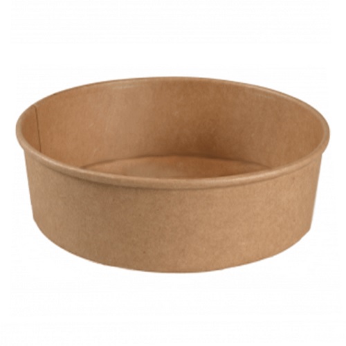 [10436] Salatskål, GS-Basic, Ø18,5 cm, 900 ml, brun, pap/PE, tilhørende 10203, (300 stk.)