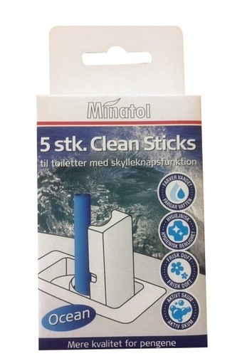 WC Clean Sticks, ocean, aktiv skum, frisk luft, (5 stk.)