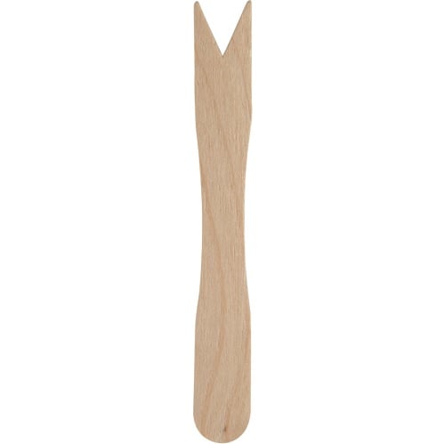 [10705] Pommes frites gaffel, 8,5cm, brun, birketræ, komposterbar, (500 stk.)