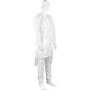 Engangsforklæde med ærmer, 125x81cm, 25 micron, transparent, LDPE, dispenserboks, usteril, (450 stk.)