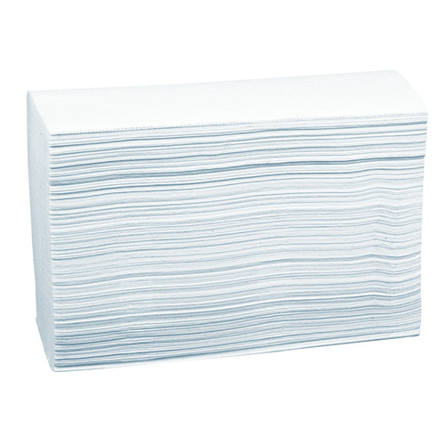 Håndklædeark, 3-lags, W-fold, 32x20,5cm, 8 cm, hvid, 100% nyfiber, (3125 stk.)