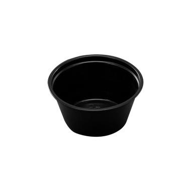 [10682] Dressingbæger, 60 ml, Ø6,2x2,7cm, rund, sort, PP, (125 stk.)