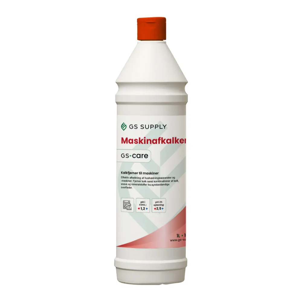 [10673] Maskinafkalker, GS-Care, kalkfjerner til maskiner, uden skum, 1L, (1 stk.)