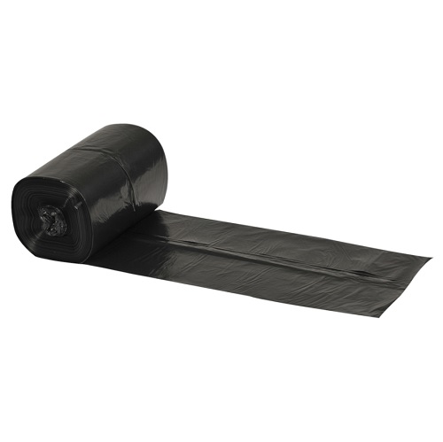 [10672] Affaldssæk, 35 l, sort, LLDPE/RE3, 50x70cm, med stjernebund, 15 my (30 ruller á 50 stk, 1500 stk.)