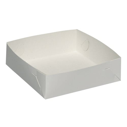 [10670] Kageæske, Nr 1, 15x15x4,5cm, hvid, (500 stk.)