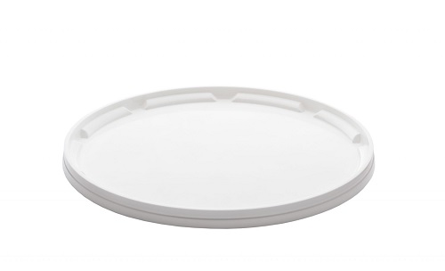 [10654] Låg til 10L. plastspand, Ø28,9cm, hvid, PP, tilhørende 10653, (25 stk.)