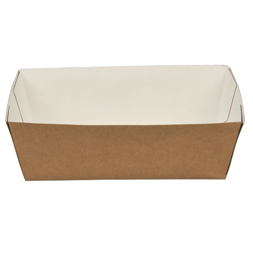 [10652] Pommes frites bakke, 17x12x5,3cm, 250 g/m2, brun, pap, konisk, nr. 2, (450 stk.)