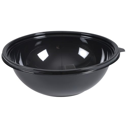 Salatskål, 9cm, Ø26cm, 2250 ml, 2250 ml, sort, RPET, rund, Tilhørende: 13912 (50 stk).