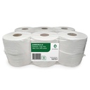 Jumborulle, toiletpapir, GS-Basic, 2-lags, Mini, 180m, hvid, 100% nyfiber, (12 ruller.)