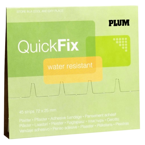 [10629] Hæfteplaster, QuickFix, 7,2x2,5cm, beige, á 45 stk. plaster, vandfast, Plum Safety, (1 stk.)