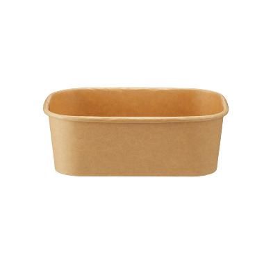 [10611] Salatbakke, GS-Basic, 750ml 17,2x12x5,8cm, rektangulær, ubleget brun pap, m/PP coatning, tilhørende 10612 & 11208, (300 stk.)