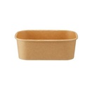 Salatbakke, GS-Basic, 750ml 17,2x12x5,8cm, rektangulær, ubleget brun pap, m/PP coatning, tilhørende 10612 & 11208, (300 stk.)